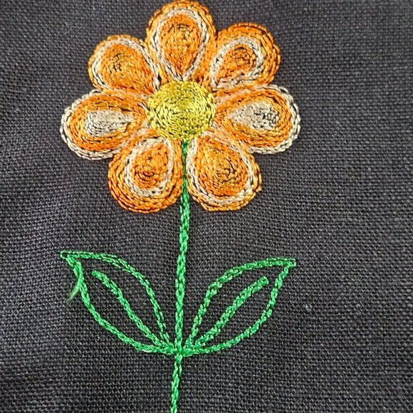 Ali Miles Black Sleeveless Floral Button Vest L – Artsy Grannycore, Bold Boho - Picture 5 of 14